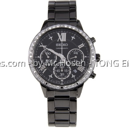 SEIKO CRYSTAL BEZEL LADIES CHRONOGRAPH SRW844P1 SEIKO CRYSTAL BEZEL LADIES CHRONOGRAPH SRW844P1