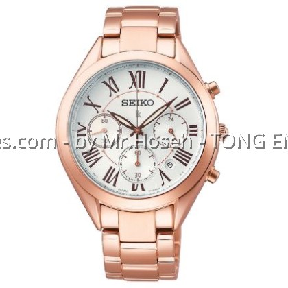 SEIKO LUKIA SWAROVSKI CHRONOGRAPH LADIES SPRING SUMMER EDITION SRWZ14P1