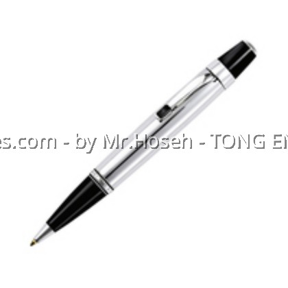 MONTBLANC BOHEME SOLITAIRE STEEL ONYX NOIR BALLPOINT PEN 6552