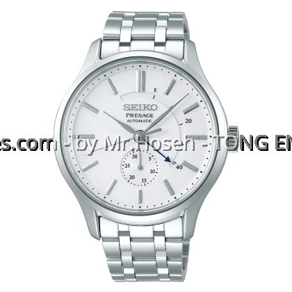 SEIKO PRESAGE ZEN GARDEN POWER RESERVE INDICATOR SAPPHIRE AUTOMATIC WHITE SSA395J1