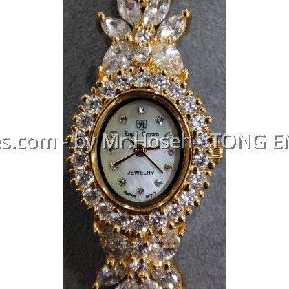 Royal Crown Crystal Bracelet Watch 2527B-GP-1M Royal Crown Crystal Bracelet Watch 2527B-GP-1M