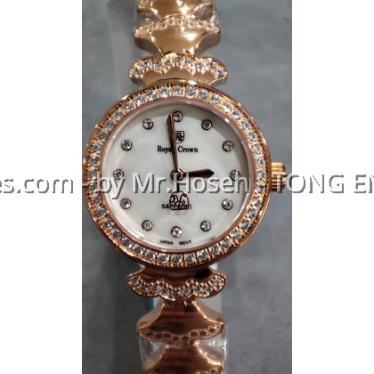 Royal Crown Crystal Bracelet Watch 2608S-RG-1M