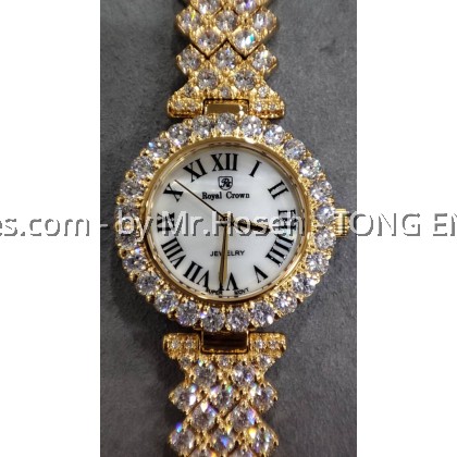 Royal Crown Crystal Bracelet Watch 6305B-GP-1M Royal Crown Crystal Bracelet Watch 6305B-GP-1M