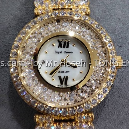 Royal Crown Crystal Bracelet Watch 2606B-GP-1M Royal Crown Crystal Bracelet Watch 2606B-GP-1M
