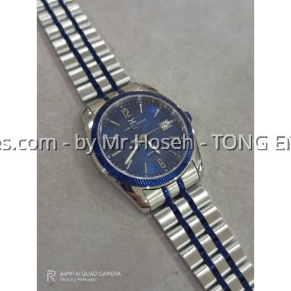 Carlo Cardini Ocean Blu Swiss Quartz 35mm Medium Watch 308M-SS-BLU-5 Carlo Cardini Ocean Blu Swiss Quartz 35mm Medium Watch 308M-SS-BLU-5