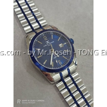 Carlo Cardini Ocean Blu Swiss Quartz 40mm Men Watch 308G-SS-BLU-5