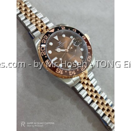 Carlo Cardini GMT Swiss Quartz 40mm Men Watch 910G-RG-SS-9