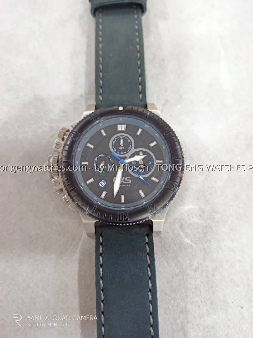 Carlo Cardini Swiss Chronograph Quartz 49mm Men Watch 004G-SS-44