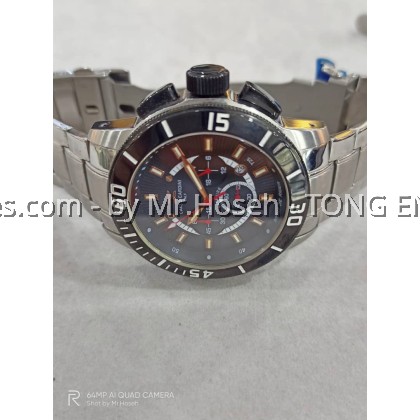 Carlo Cardini Swiss Chronograph Quartz 46mm Men Watch 3019G-SS-4