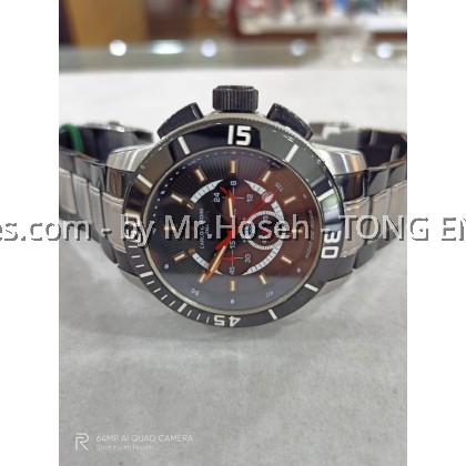 Carlo Cardini Swiss Chronograph Quartz 46mm Men Watch 3019G-SS-BLK-4