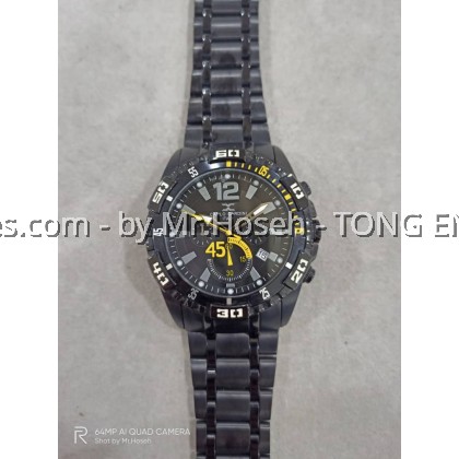 Carlo Cardini Swiss Chronograph Quartz 46mm Men Watch 050G-SS-BLK-1 Carlo Cardini Swiss Chronograph Quartz 46mm Men Watch 050G-SS-BLK-1