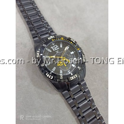 Carlo Cardini Swiss Chronograph Quartz 46mm Men Watch 050G-SS-BLK-1 Carlo Cardini Swiss Chronograph Quartz 46mm Men Watch 050G-SS-BLK-1
