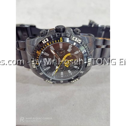 Carlo Cardini Swiss Chronograph Quartz 46mm Men Watch 050G-SS-BLK-1 Carlo Cardini Swiss Chronograph Quartz 46mm Men Watch 050G-SS-BLK-1