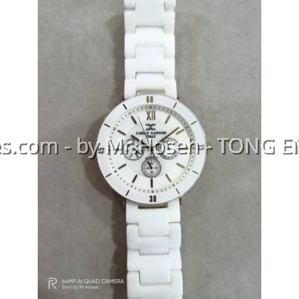 Carlo Cardini Multi-Hand Swiss Quartz 40mm Ladies Watch 4027LC-WHT-1 Carlo Cardini Multi-Hand Swiss Quartz 40mm Ladies Watch 4027LC-WHT-1