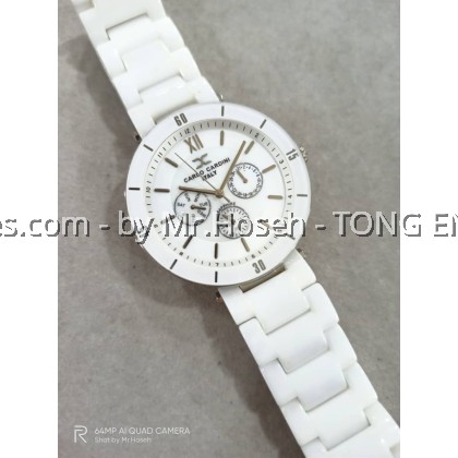 Carlo Cardini Multi-Hand Swiss Quartz 40mm Ladies Watch 4027LC-WHT-1 Carlo Cardini Multi-Hand Swiss Quartz 40mm Ladies Watch 4027LC-WHT-1