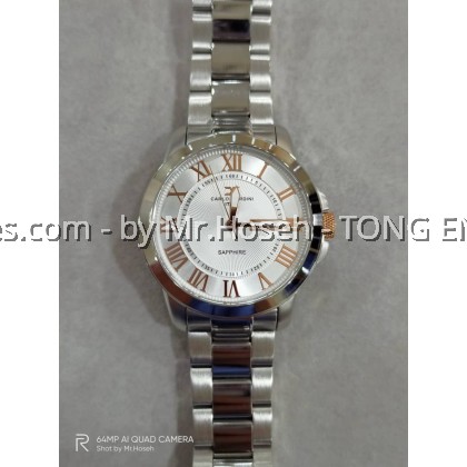 Carlo Cardini Day-Date Swiss Quartz 43mm Men Watch 4049G-SS-RGI-3 Carlo Cardini Day-Date Swiss Quartz 43mm Men Watch 4049G-SS-RGI-3