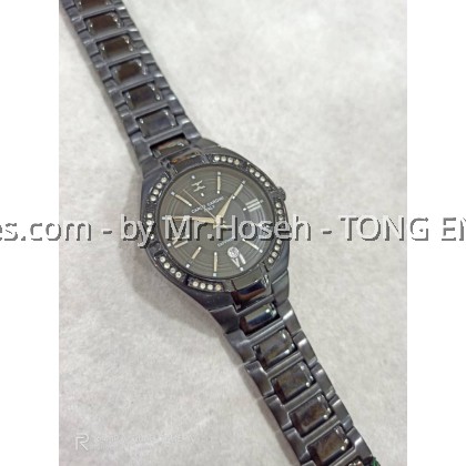 Carlo Cardini Crystals Swiss Quartz 33mm Ladies Watch 4029L-BLK-4 Carlo Cardini Crystals Swiss Quartz 33mm Ladies Watch 4029L-BLK-4