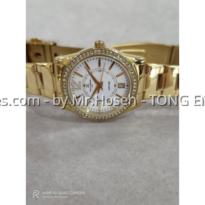 Carlo Cardini Crystals Swiss Quartz 32mm Ladies Watch 4038L-GP-1
