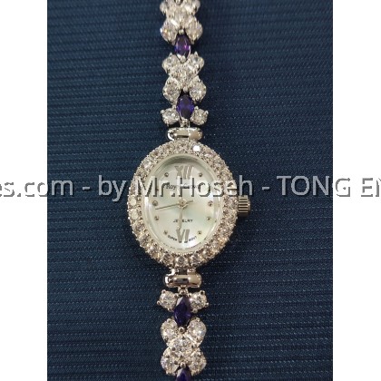 Royal Crown Crystal Bracelet Watch 1516B-SS-CZ5-1M
