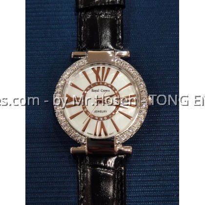 Royal Crown Crystal Leather Watch 6116L-STR-4 Royal Crown Crystal Leather Watch 6116L-STR-4