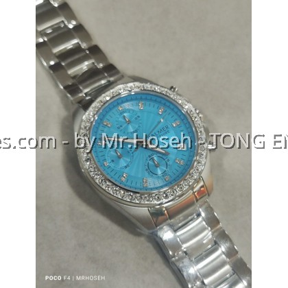 Balmer Crystals 36mm Ladies Chronograph Watch 8149M SS-BU Balmer Crystals 36mm Ladies Chronograph Watch 8149M SS-BU