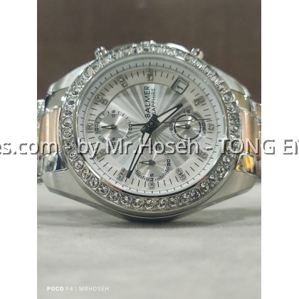 Balmer Crystals 36mm Ladies Chronograph Watch 8149M RTT-1 Balmer Crystals 36mm Ladies Chronograph Watch 8149M RTT-1