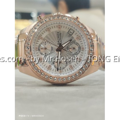 Balmer Crystals 36mm Ladies Chronograph Watch 8149M RG-1 Balmer Crystals 36mm Ladies Chronograph Watch 8149M RG-1