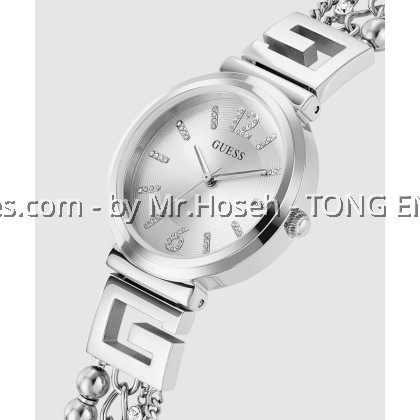 Guess G CLUSTER 32MM LADIES TREND SILVER TONE WATCH GW0545L1