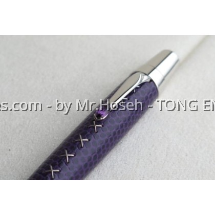 Montblanc Boheme Jewels Amethyst Violet Leather Ballpoint Pen 9926