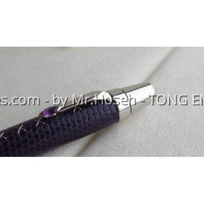 Montblanc Boheme Jewels Amethyst Violet Leather Ballpoint Pen 9926