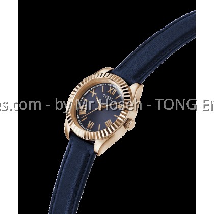 GUESS Ladies Blue Rose Gold Tone Analog Watch 30mm GW0761L2