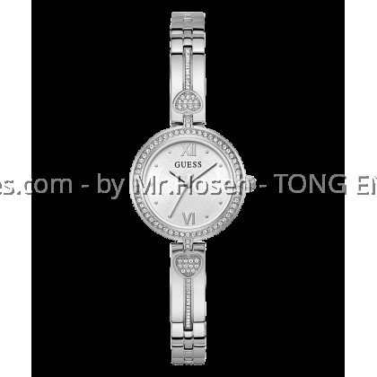 GUESS Ladies Silver Tone Analog Watch 27mm GW0655L1