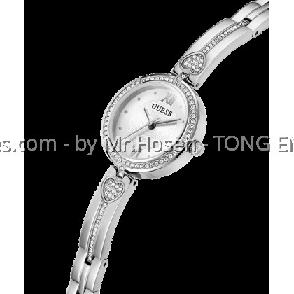 GUESS Ladies Silver Tone Analog Watch 27mm GW0655L1