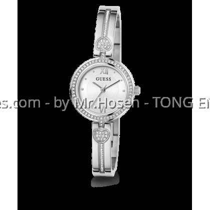 GUESS Ladies Silver Tone Analog Watch 27mm GW0655L1