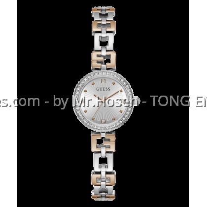 GUESS Ladies 2-Tone Silver Tone Analog Watch 26mm GW0656L2