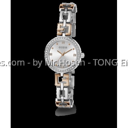 GUESS Ladies 2-Tone Silver Tone Analog Watch 26mm GW0656L2