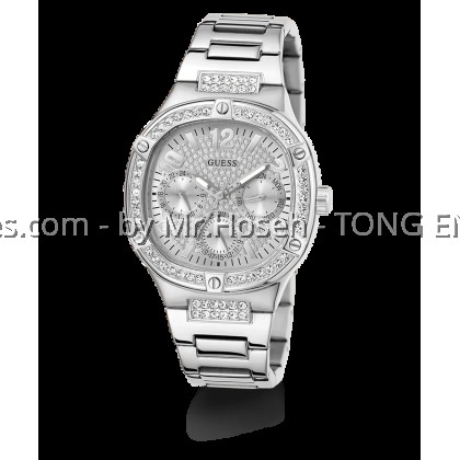 GUESS Ladies Silver Tone Multi-function Watch 40mm GW0558L1
