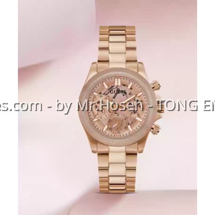 GUESS Ladies Rose Gold Tone 2-Tone Multi-function Watch 39mm GW0557L2 GUESS Ladies Rose Gold Tone 2-Tone Multi-function Watch 39mm GW0557L2