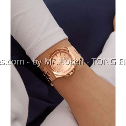 Guess Empress Rose Gold-Tone Round Analog Watch 34mm GW0873L3