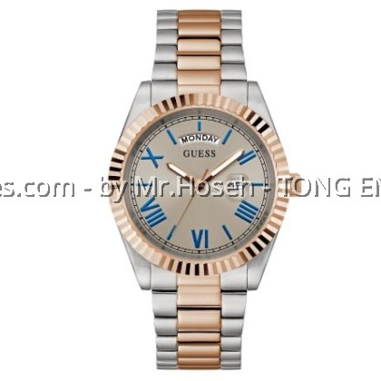 GUESS Connoisseur Two-Tone Day-Date Analog Men's Watch 42mm GW0265G13
