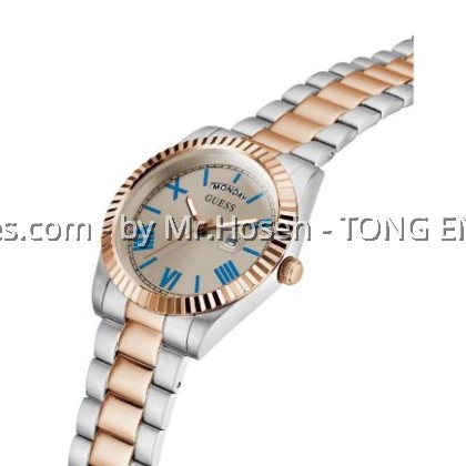 GUESS Connoisseur Two-Tone Day-Date Analog Men's Watch 42mm GW0265G13
