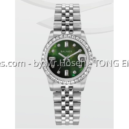 Balmer Grace Crystal Bezel 32mm Lady Watch 8191L SS-4