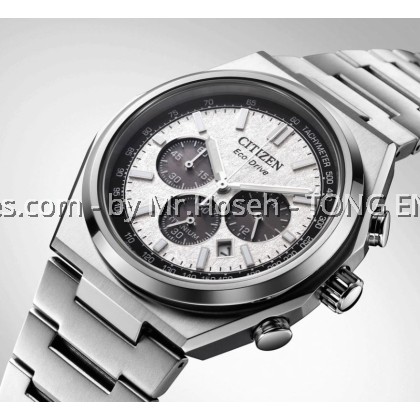Citizen Zenshin Eco-Drive Super Titanium Panda Chronograph Watch CA4610-85A