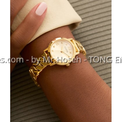 GUESS Ladies Gold Tone Analog 25mm Watch GW0867L2 GUESS Ladies Gold Tone Analog 25mm Watch GW0867L2