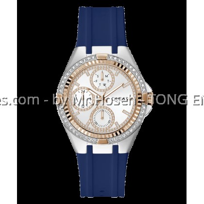 GUESS Ladies Blue 2-Tone Multi-function 39mm Watch GW879L2