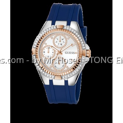 GUESS Ladies Blue 2-Tone Multi-function 39mm Watch GW879L2