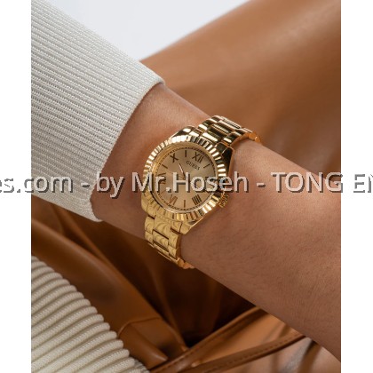 GUESS Mini Luna Ladies Gold Tone Analog 30mm Watch GW0687L2 GUESS Mini Luna Ladies Gold Tone Analog 30mm Watch GW0687L2