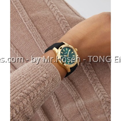 GUESS Ladies Green Gold Tone Analog 35mm Watch GW0949L2 GUESS Ladies Green Gold Tone Analog 35mm Watch GW0949L2