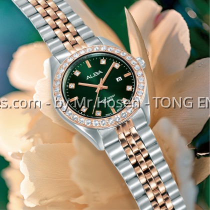 Alba Fashion Crystal Bezel Two-Tone Ladies' Quartz AH7FD6X1 Alba Fashion Crystal Bezel Two-Tone Ladies' Quartz AH7FD6X1