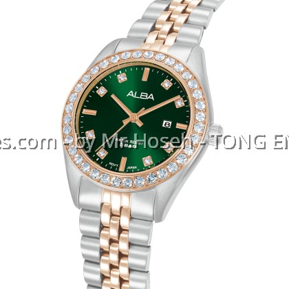 Alba Fashion Crystal Bezel Two-Tone Ladies' Quartz AH7FD6X1 Alba Fashion Crystal Bezel Two-Tone Ladies' Quartz AH7FD6X1